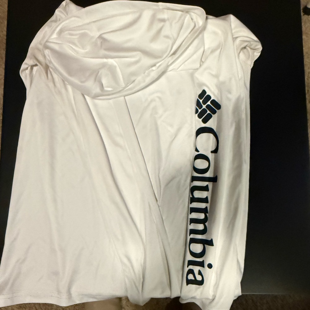 Mens Size XS Columbia PFG hooded long sleeve tee